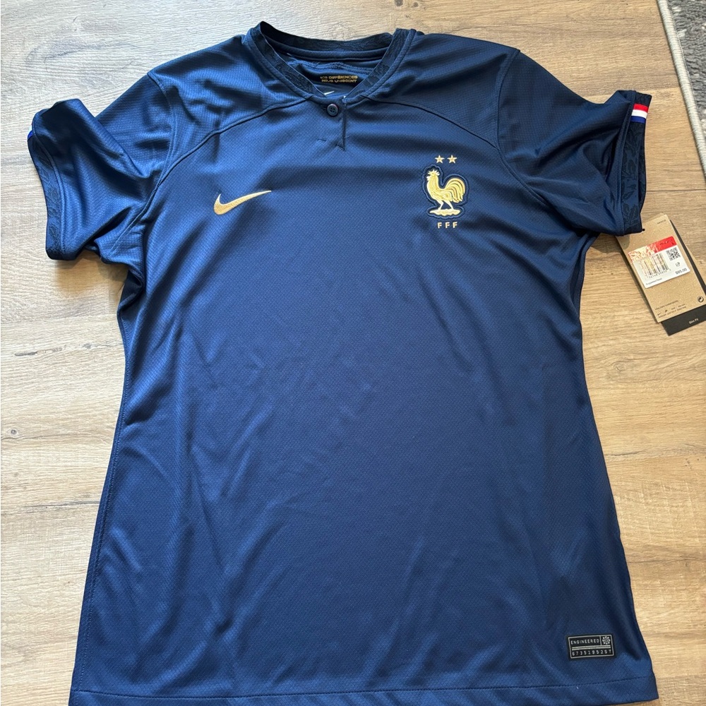 Nike France 22/23 Home Women's Size Large Slim Fit Soccer Jersey DN0764-410